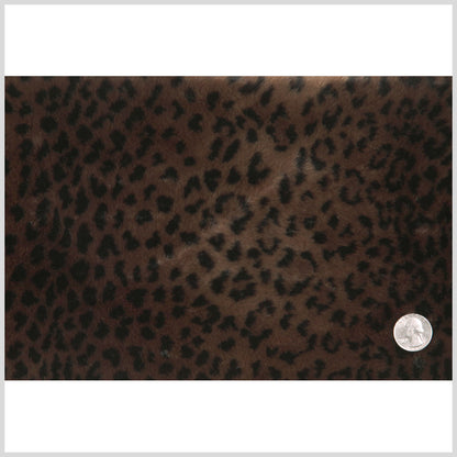 Chocolate/Black Solid Faux Fur Full