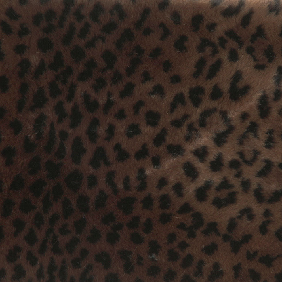 Chocolate/Black Solid Faux Fur