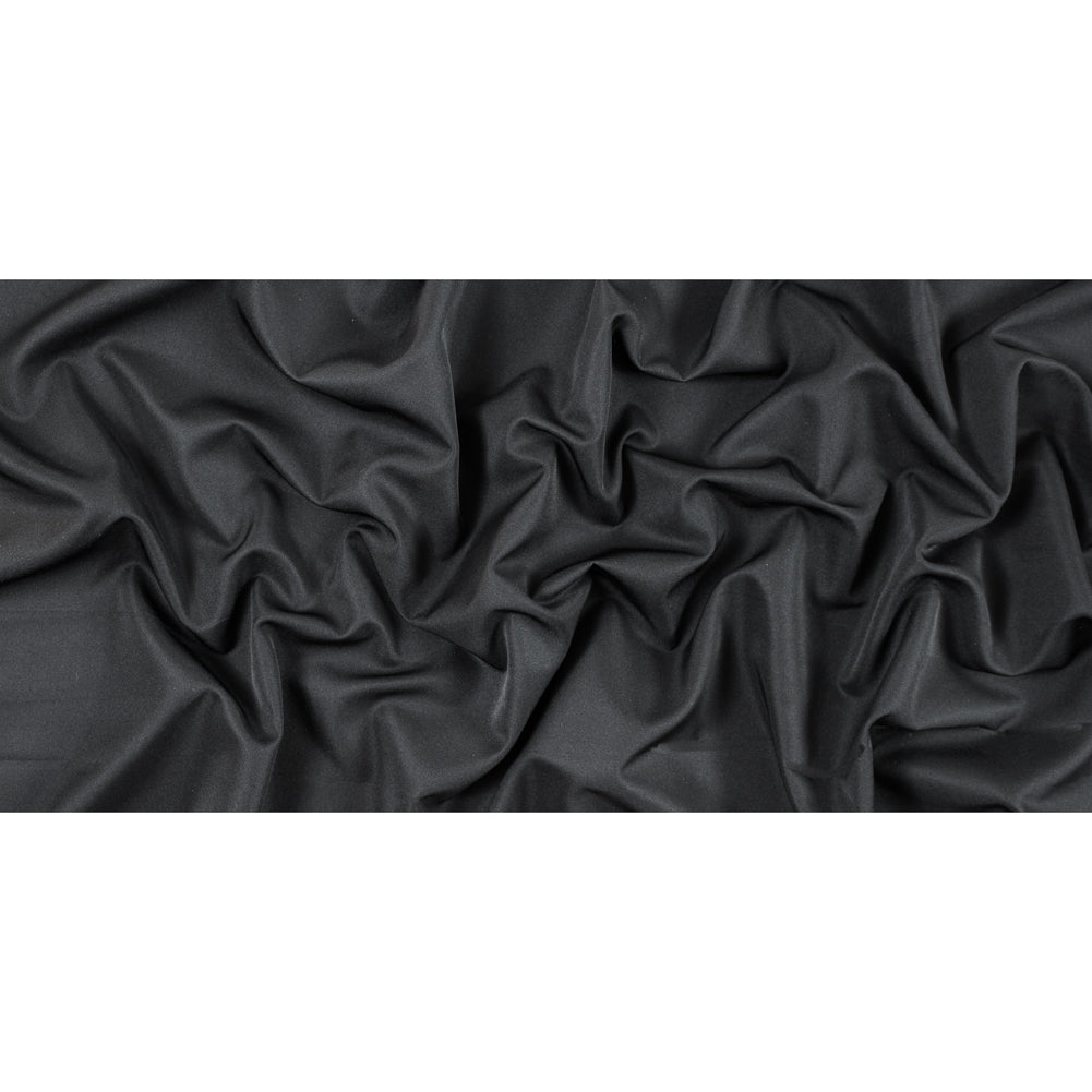 Black Polyester Twill Suiting Folded