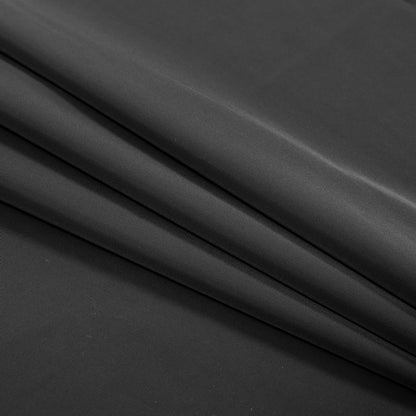 Black Stretch Polyester Twill Folded