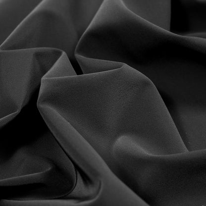 Black Stretch Polyester Twill Detail