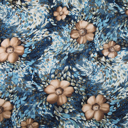 Multicolor Floral Rayon Jersey Print
