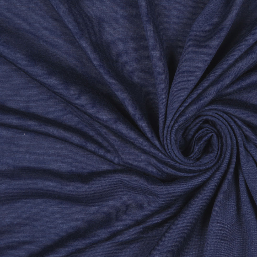 Heathered Navy Sheer Rayon Jersey Detail