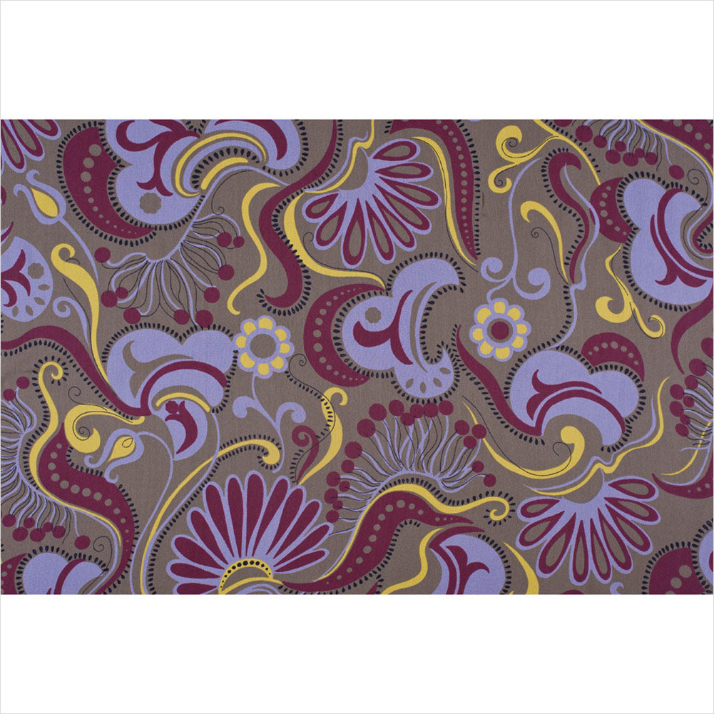 Multicolor Bold Floral Silk Chiffon Full