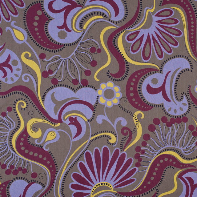 Multicolor Bold Floral Silk Chiffon