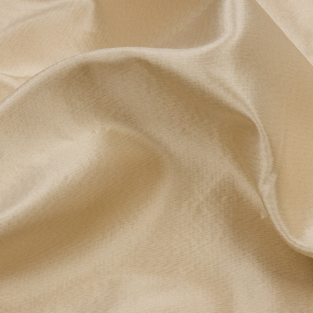 Cream Stiff Silk Satin with Metal Threads - Detail