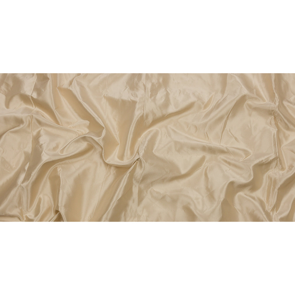 Cream Stiff Silk Satin with Metal Threads - Full