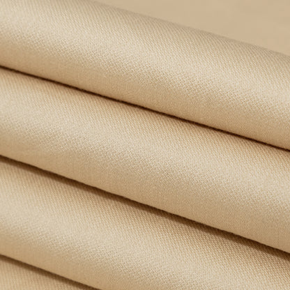 Warm Beige Silk and Wool Woven - Folded