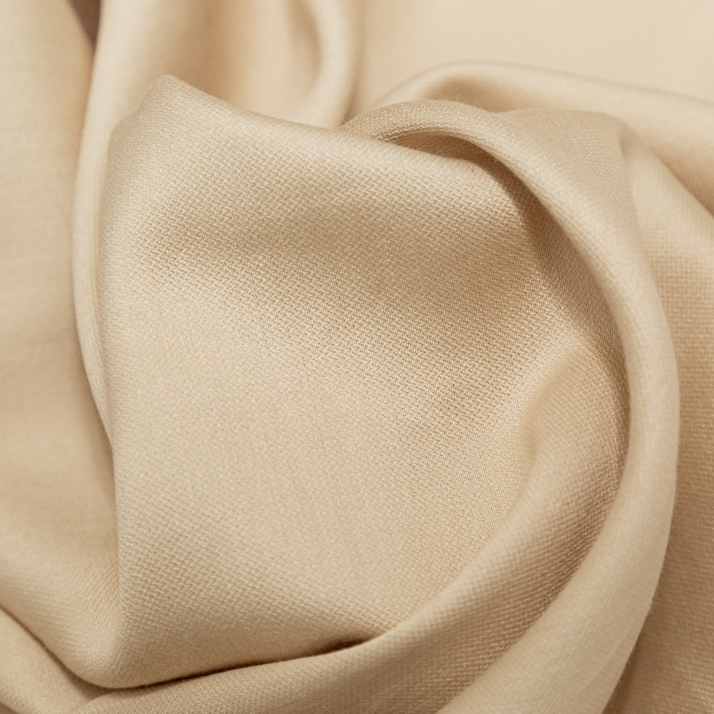 Warm Beige Silk and Wool Woven - Detail
