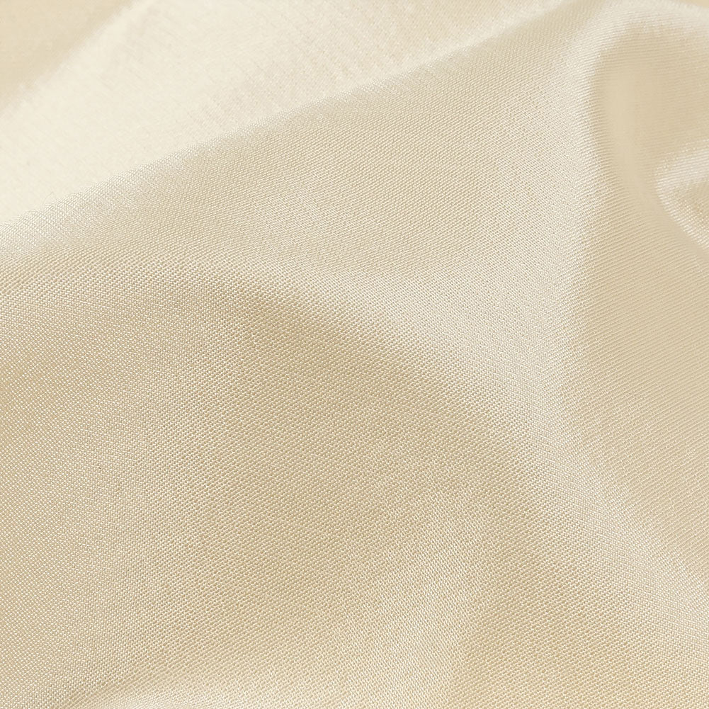 Cream Satin-Faced Silk and Wool Blended Woven Detail