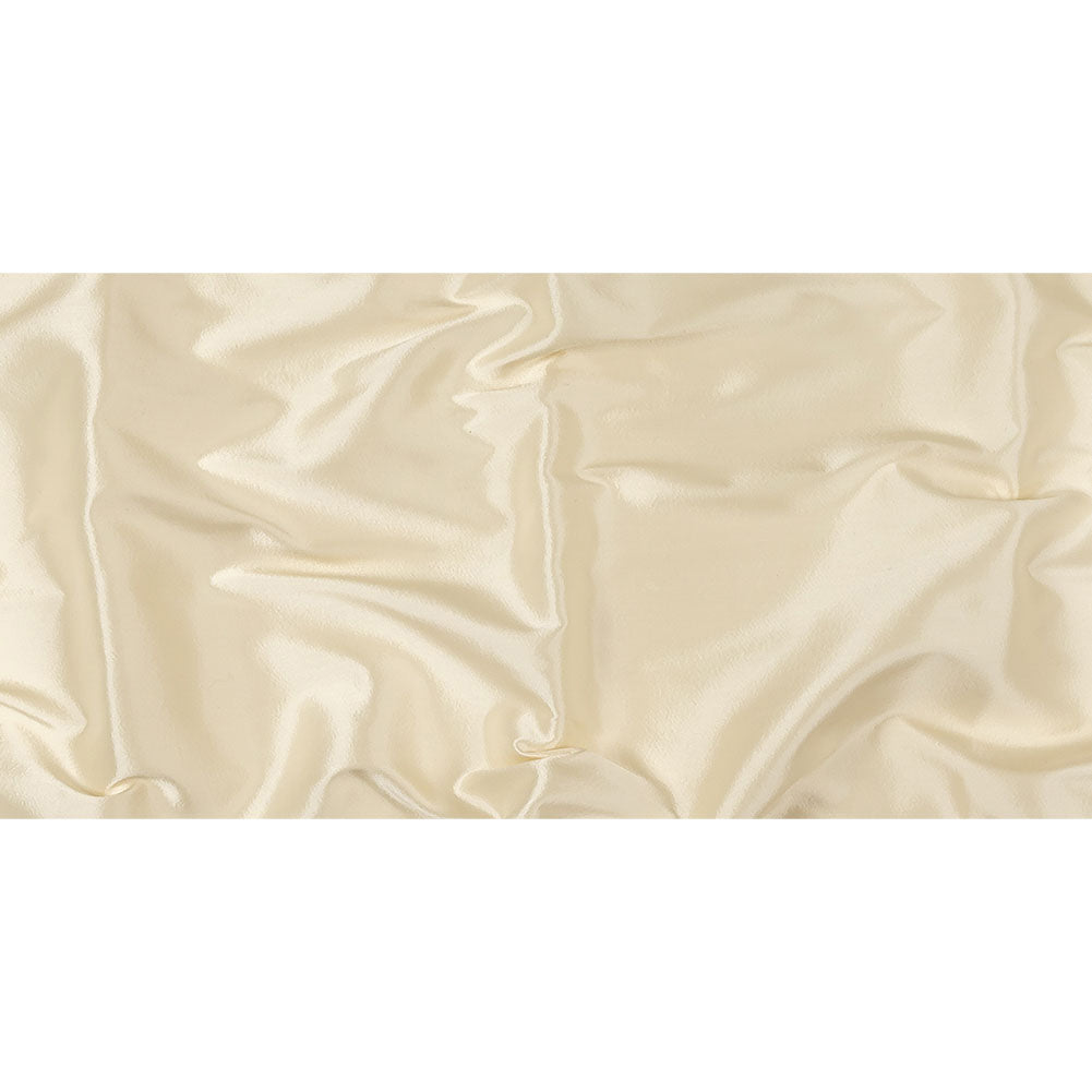Cream Satin-Faced Silk and Wool Blended Woven Full