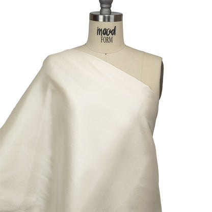 Cream Satin-Faced Silk and Wool Blended Woven Drape