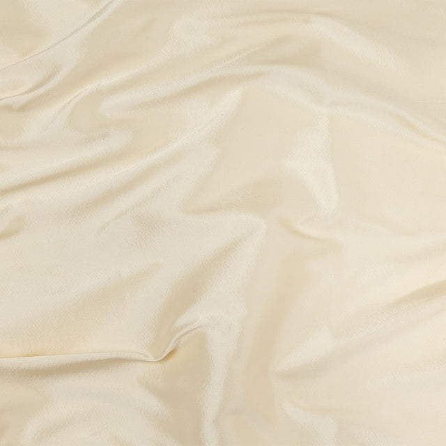 Cream Satin-Faced Silk and Wool Blended Woven