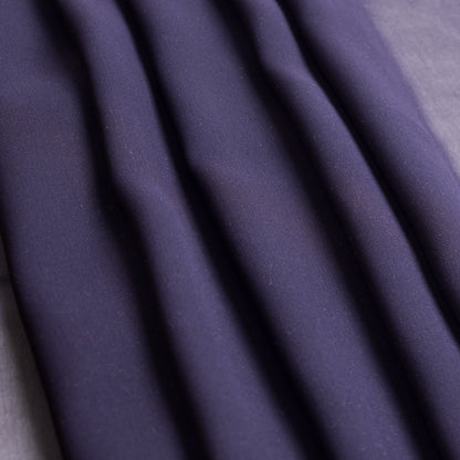 Purple Solid Silk Chiffon Folded