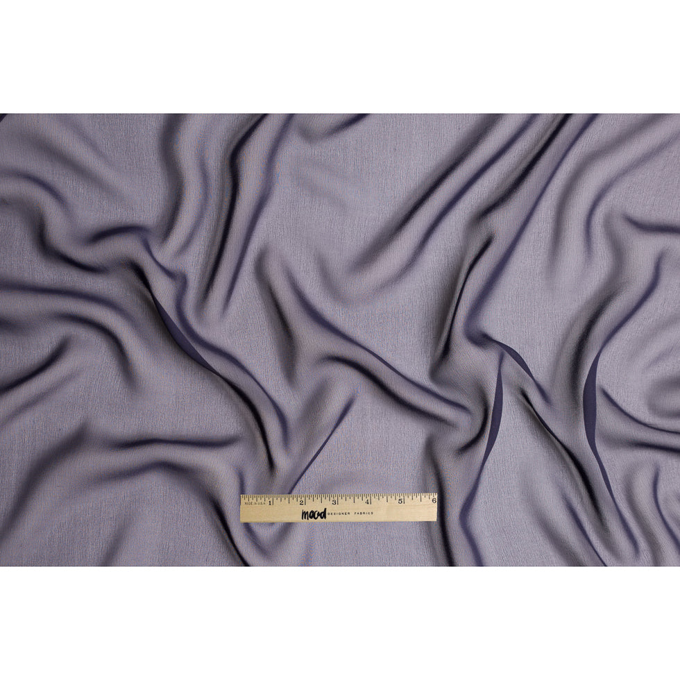 Purple Solid Silk Chiffon Full
