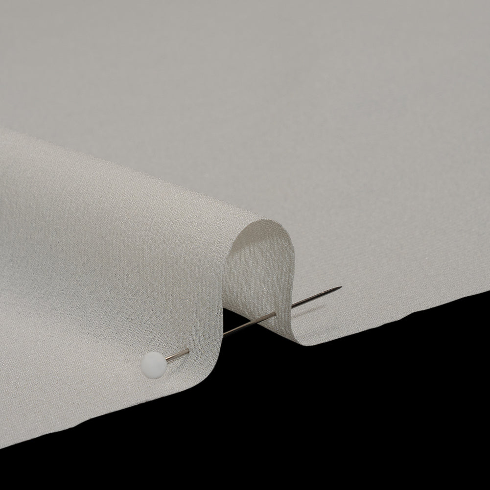 Stretch Silk Chiffon - Ivory - Deadstock - Detail
