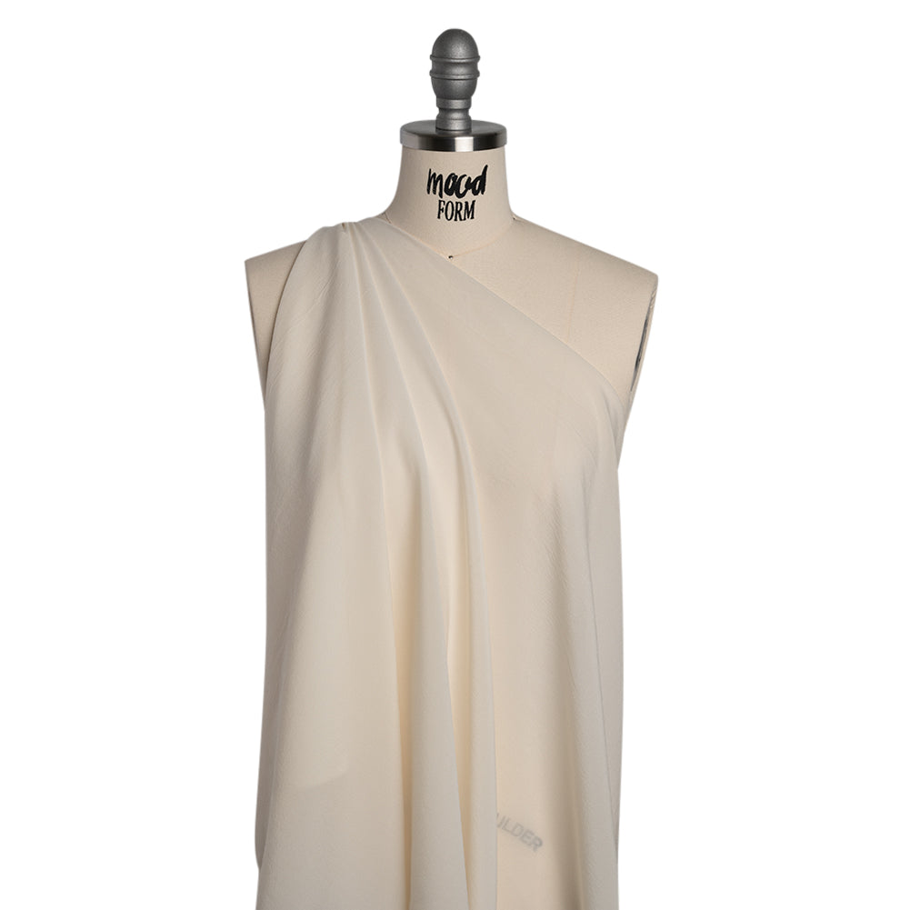 Stretch Silk Chiffon - Ivory - Deadstock - Drape