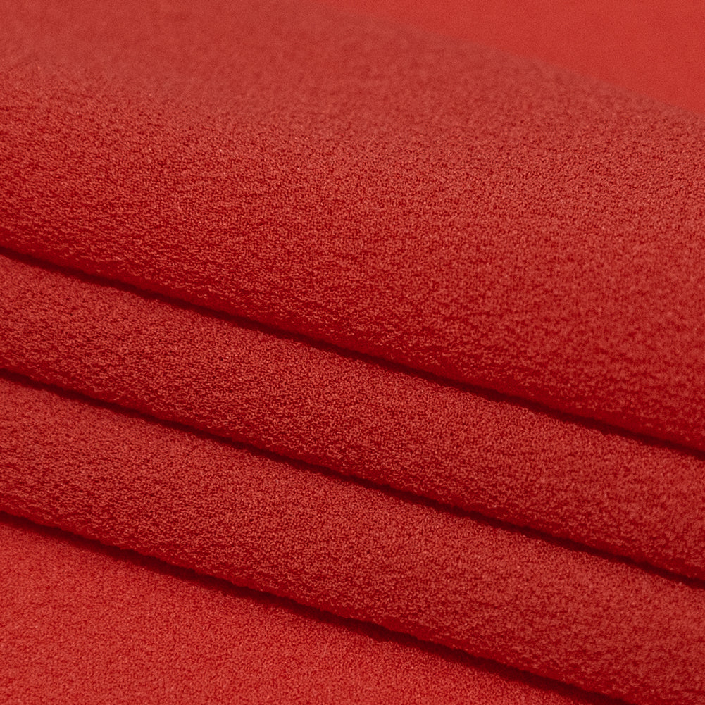 Scarlet Ibis Stretch Silk Georgette Folded
