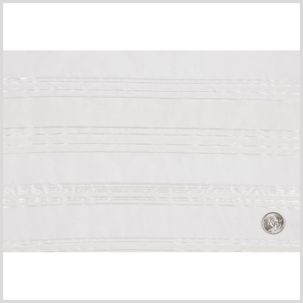 Antique White Striped Woven - Full