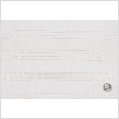 Antique White Striped Woven - Full