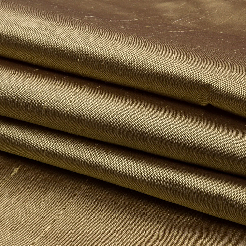 Silk Shantung - Tarnished Gold - Shantung Collection Folded