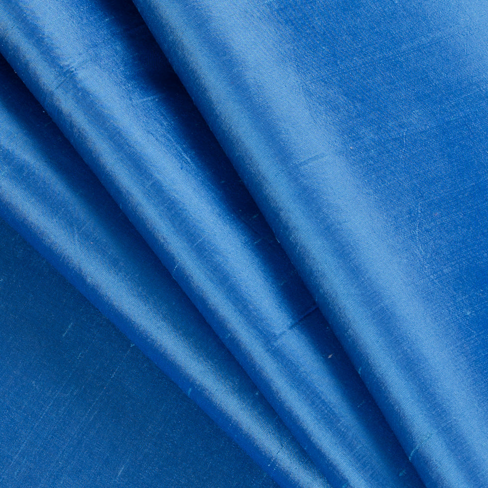 Silk Shantung - Iridescent Bright Blue and Purple - Shantung Collection Folded