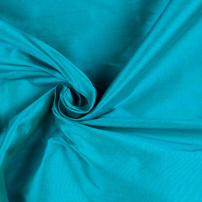 Bright Aqua Solid Shantung/Dupioni - Detail