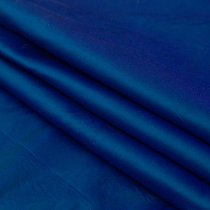 Deep Ultramarine Iridescent Silk Shantung - Folded