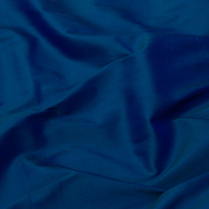 Deep Ultramarine Iridescent Silk Shantung - Detail