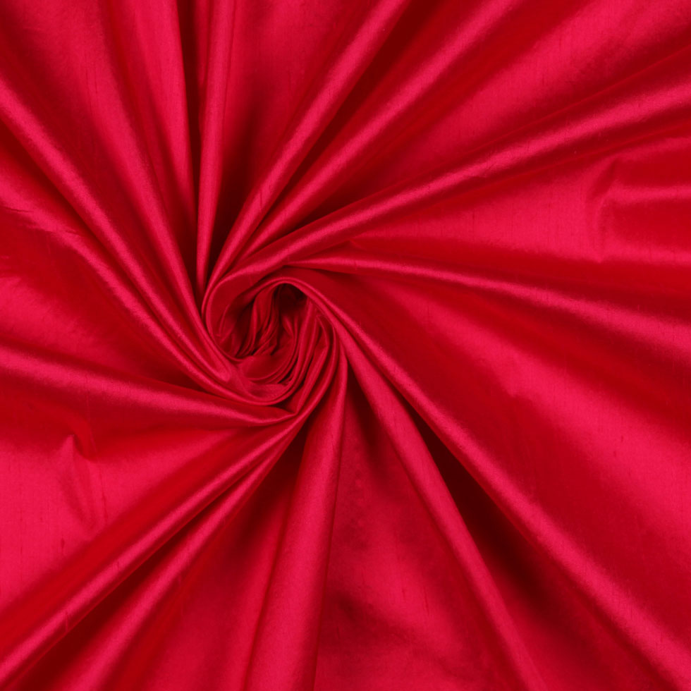 Cranberry Solid Shantung/Dupioni - Detail
