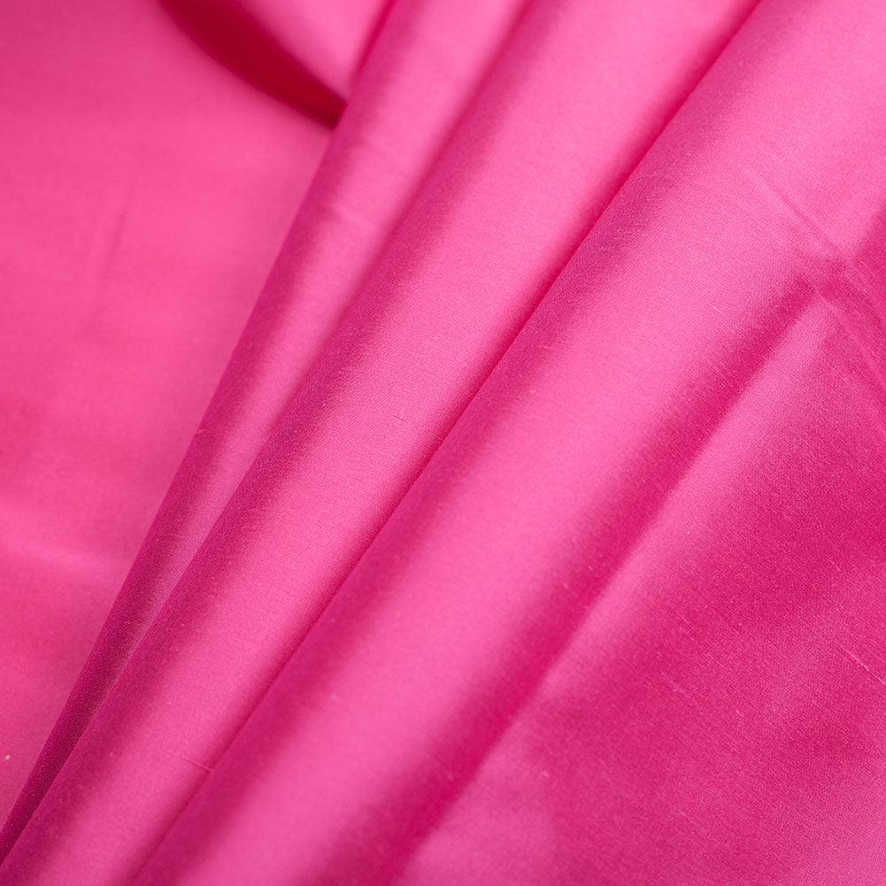 Silk Shantung - Hot Pink - Shantung Collection Folded