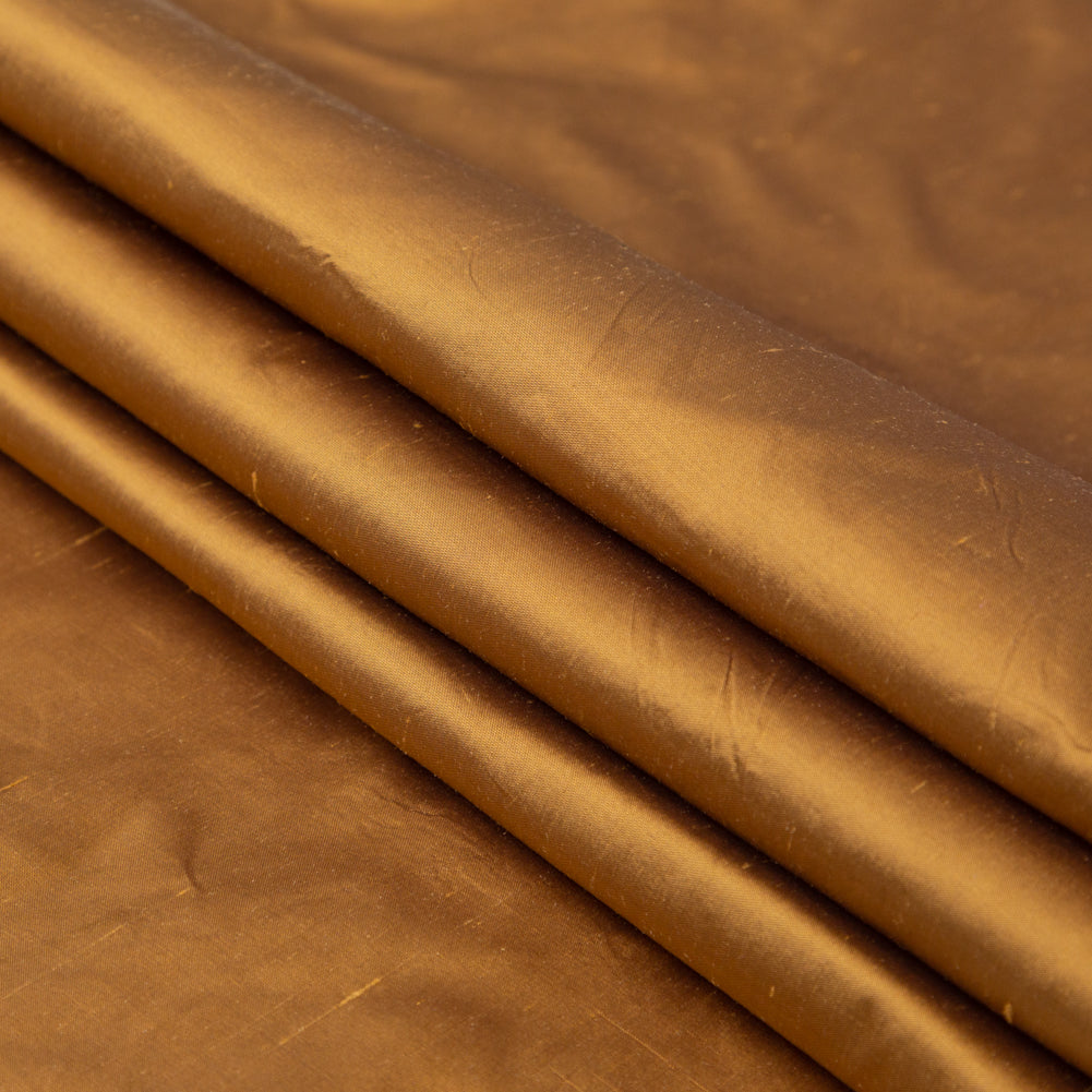 Silk Shantung - Amber Gold - Shantung Collection Folded