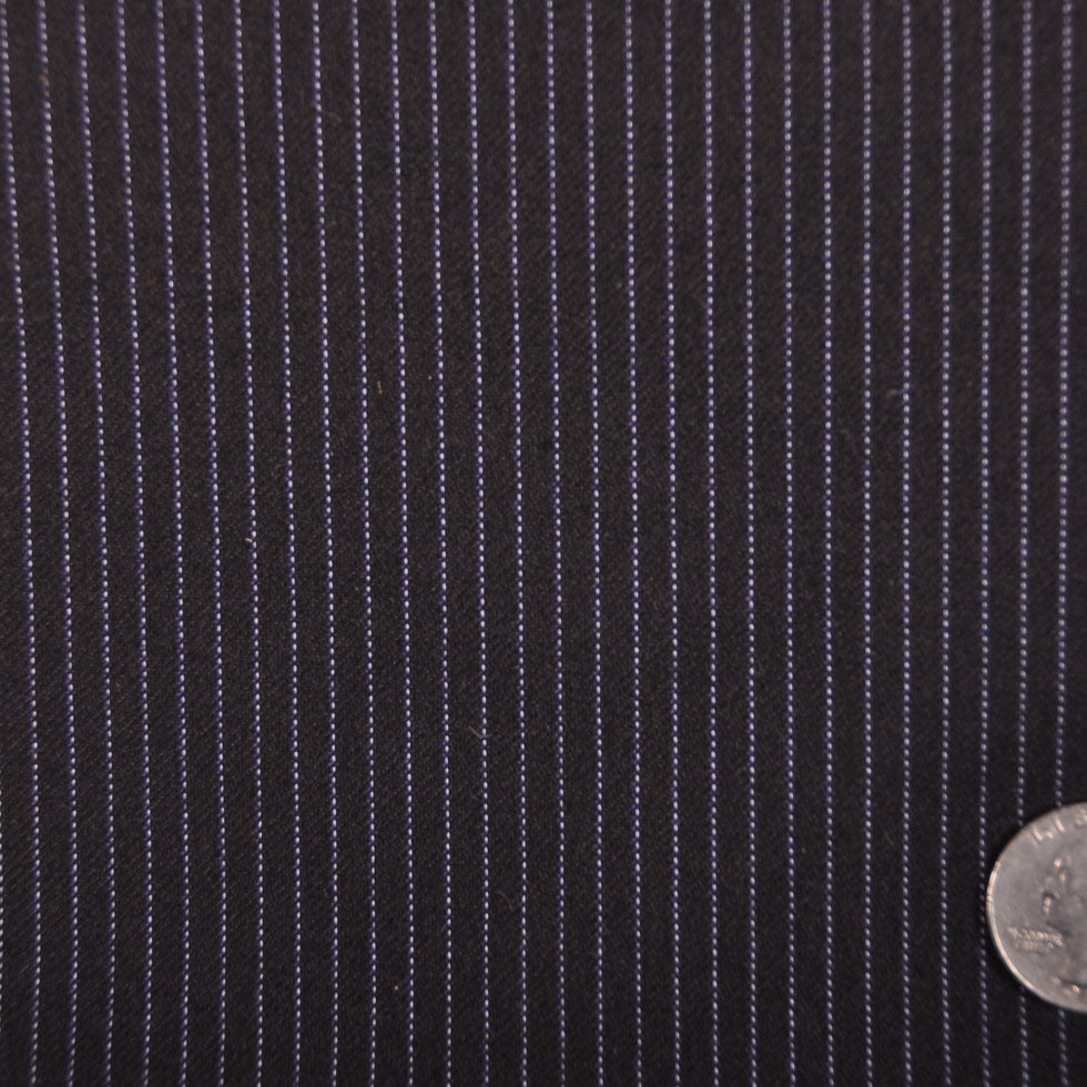 Black-Brown/Purple/White Striped Suiting