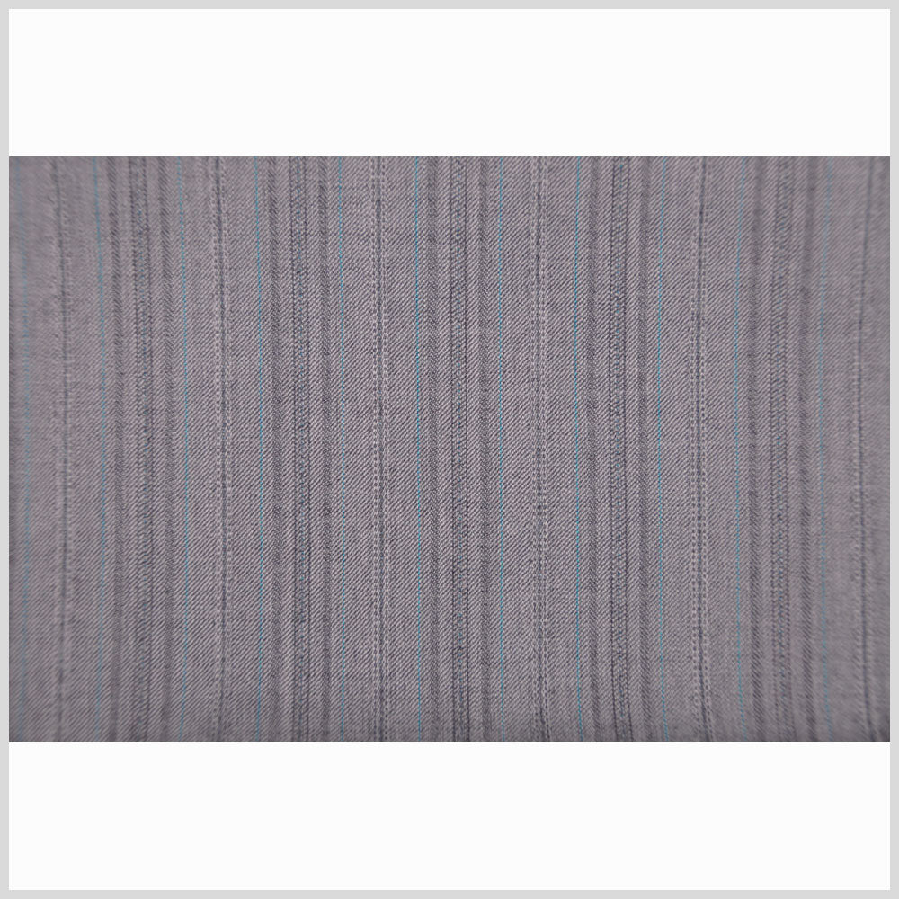 Light Gray/Sky Blue Striped Suiting Full