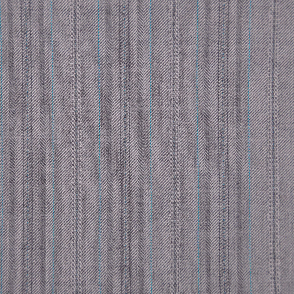 Light Gray/Sky Blue Striped Suiting
