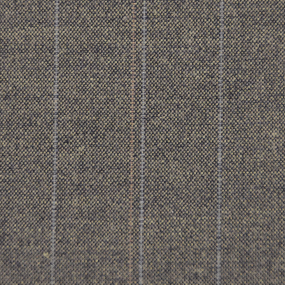Light Moss/Navy/Baby Blue/Tan Striped Suiting Detail