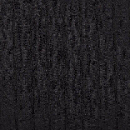 Italian Black Stretch Wool-Rayon Suiting