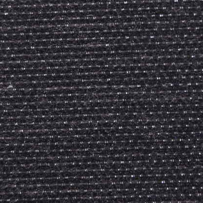 Carolina Herrera Swiss Pinstriped Metallic Black and Silver Novelty Wool Woven Detail