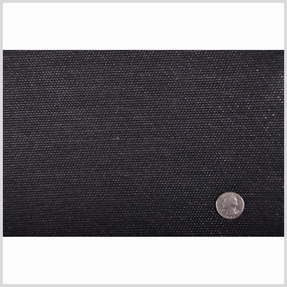 Carolina Herrera Swiss Pinstriped Metallic Black and Silver Novelty Wool Woven Full