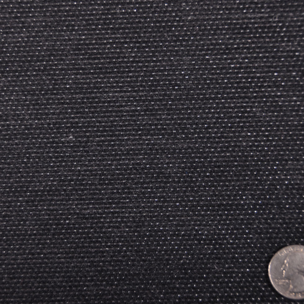 Carolina Herrera Swiss Pinstriped Metallic Black and Silver Novelty Wool Woven