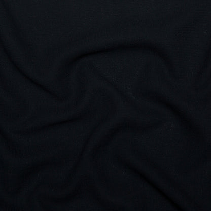 Italian Midnight Navy Creped Wool Double Cloth