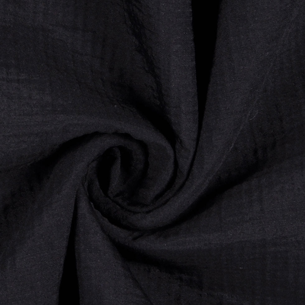 Black Crinkled Double Face Detail