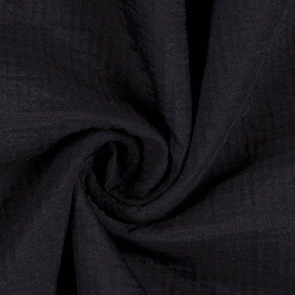 Black Crinkled Double Face Detail