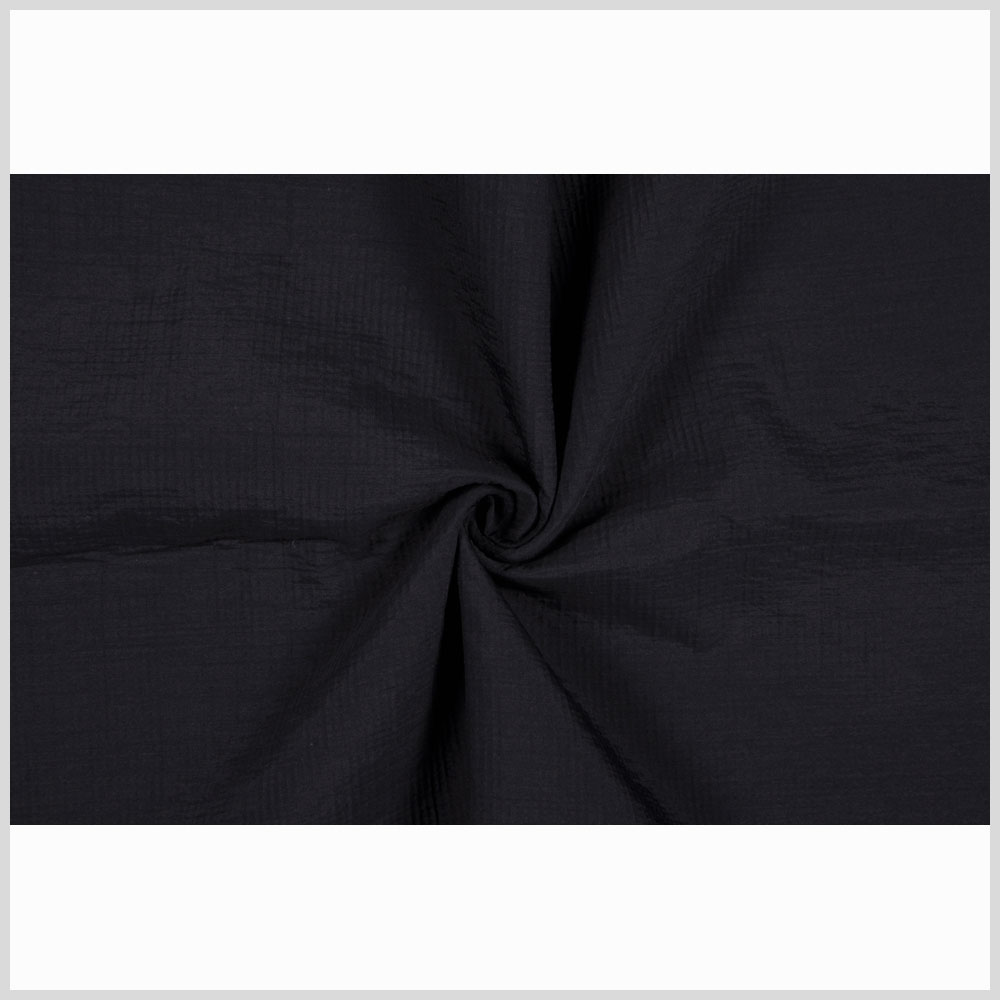 Black Crinkled Double Face Full
