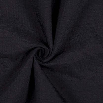 Black Crinkled Double Face