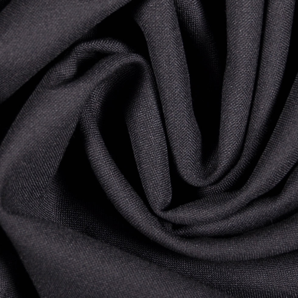 Black Wool-Lycra Suiting Detail