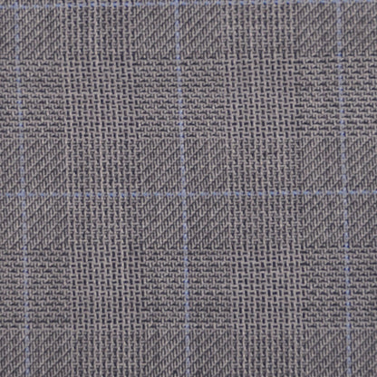 Gray/Chalk Blue Plaid Suiting Detail