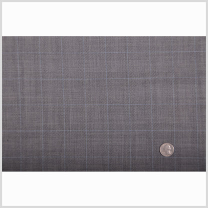 Gray/Chalk Blue Plaid Suiting Full