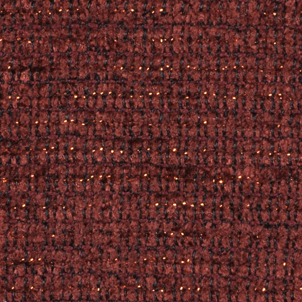 Red Brown/Gold Solid Chenille Detail