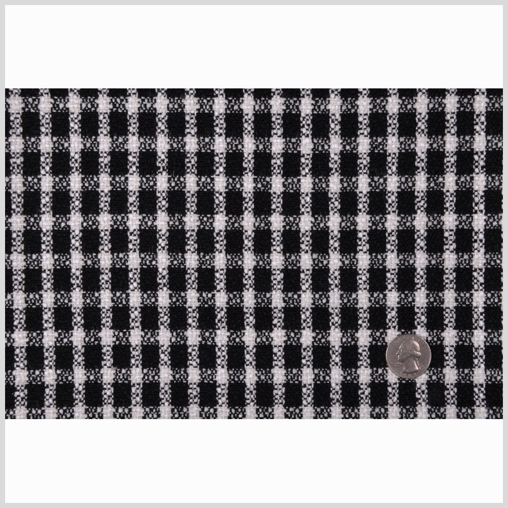 Black/Off-White Plaid Coating Full